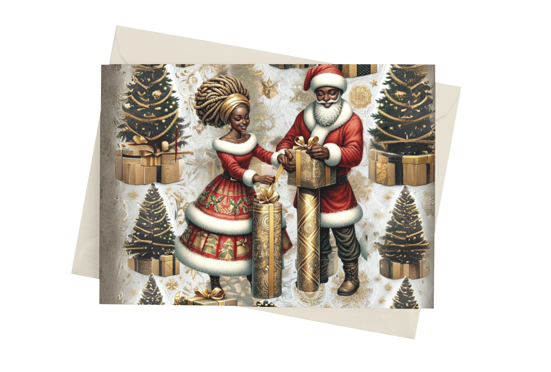 Mr & Mrs. Clause Greeting Cards