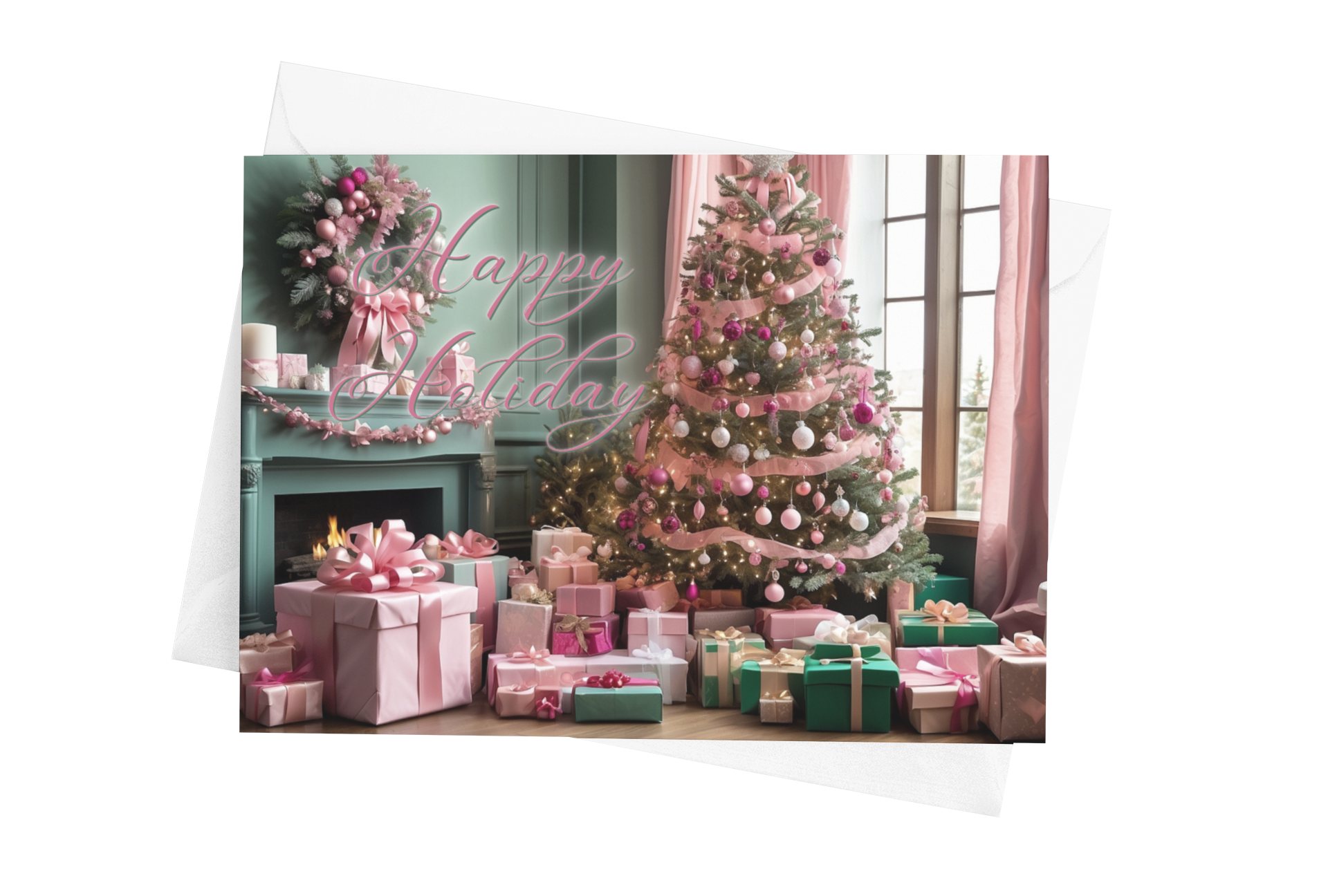 Pink & Green Sisterhood Sparkles Greeting Cards