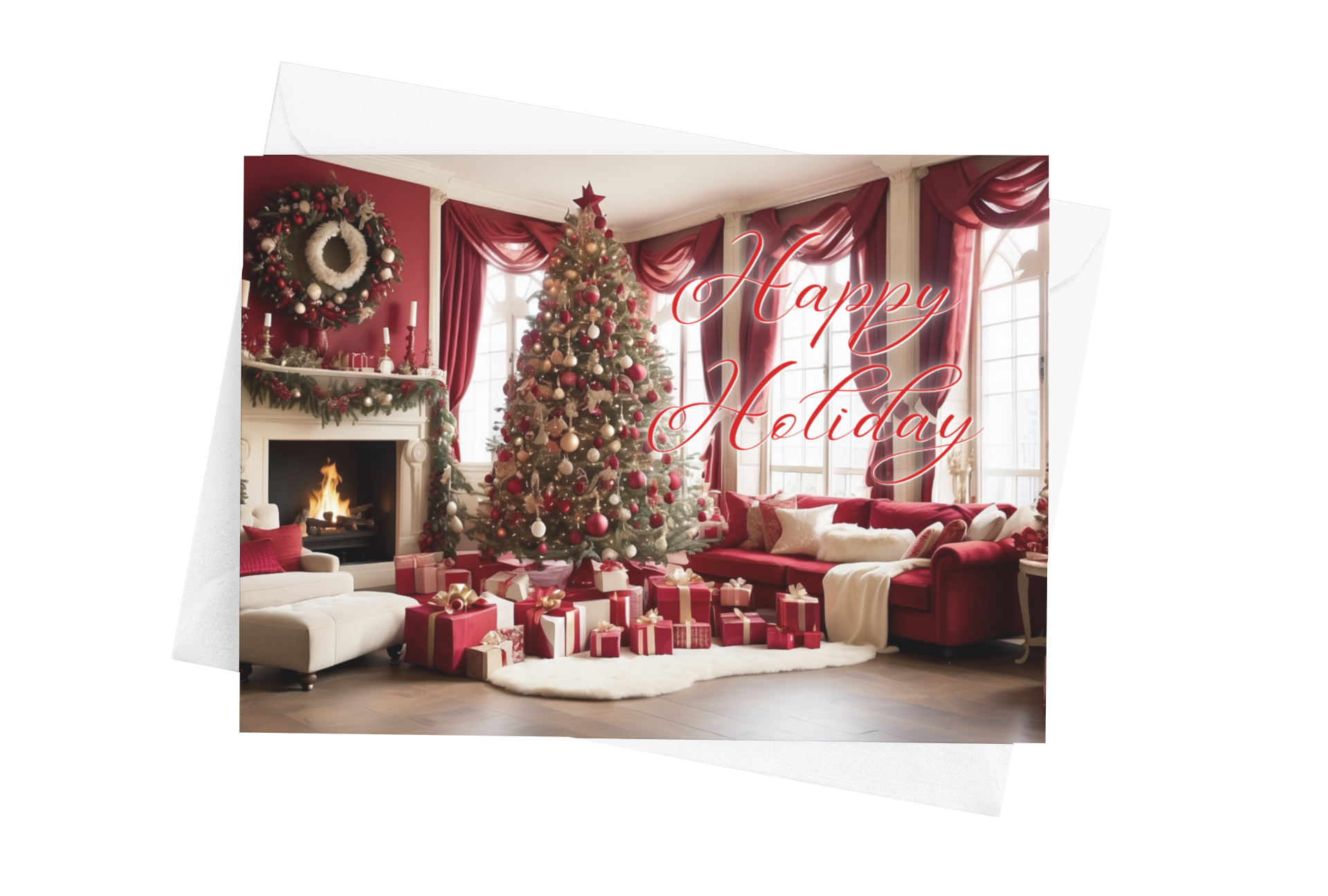 Crimson & Cream Sisterhood Sparkles Greeting Cards